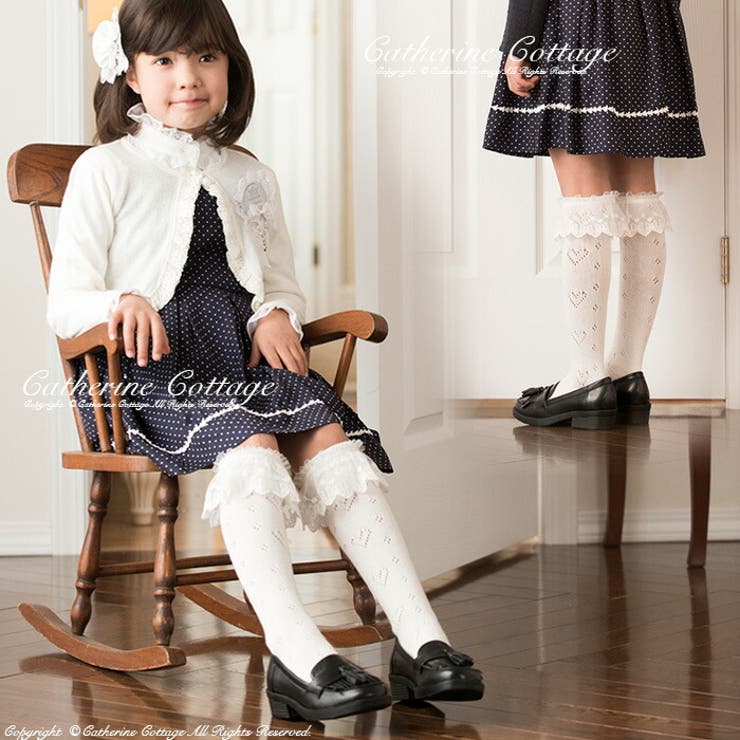 日本製リボンレースの透かしハートソックス 品番 Catk Catherine Cottage キャサリンコテージ のキッズファッション通販 Shoplist ショップリスト