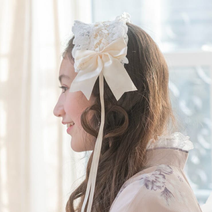 レースアップリボンヘッドドレス アクセサリー ヘアアクセサリー