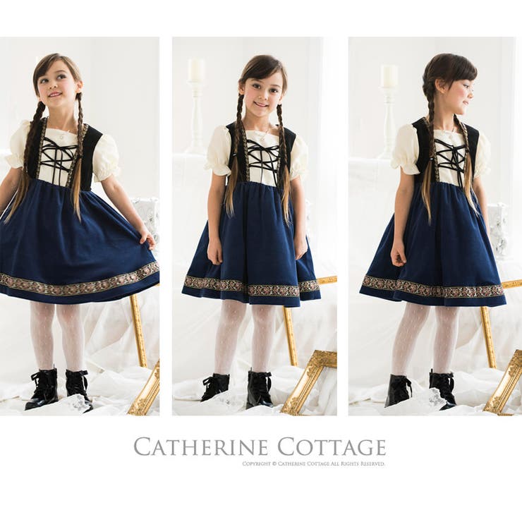 子どもドレス 子供 ケープ付き編み上げベロアワンピース 品番 Catk Catherine Cottage キャサリンコテージ のキッズ ファッション通販 Shoplist ショップリスト