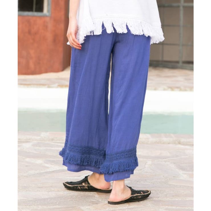【チャイハネ】シャリンフリンジワイドパンツ | アミナコレクション  | 詳細画像17 
