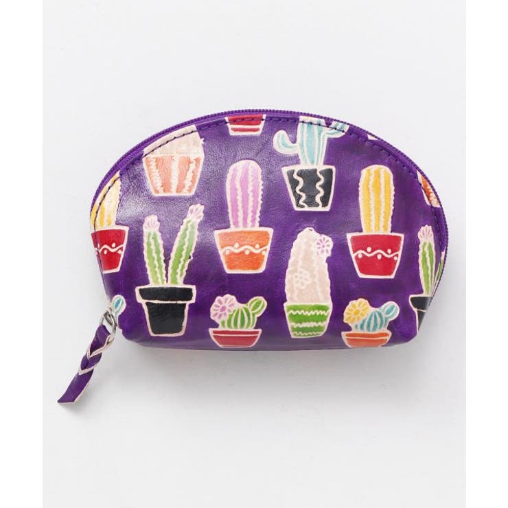 パープル | 【チャイハネ】インド伝統山羊革細工 サンティニミニポーチ | アミナコレクション 