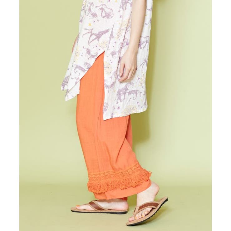 【チャイハネ】シャリンフリンジワイドパンツ | アミナコレクション  | 詳細画像13 