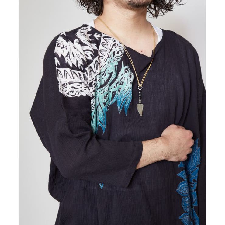 【チャイハネ】yul トライバルフラワービッグシルエットMEN'Sトップス | アミナコレクション | 詳細画像3 