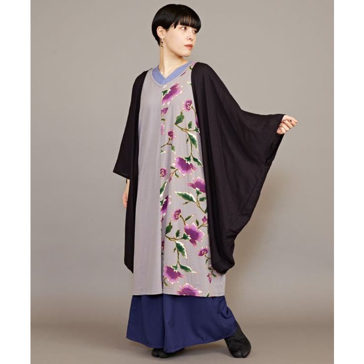 カヤ】重ね色 葵ワンピース＆羽織りセット UVカット加工[品番