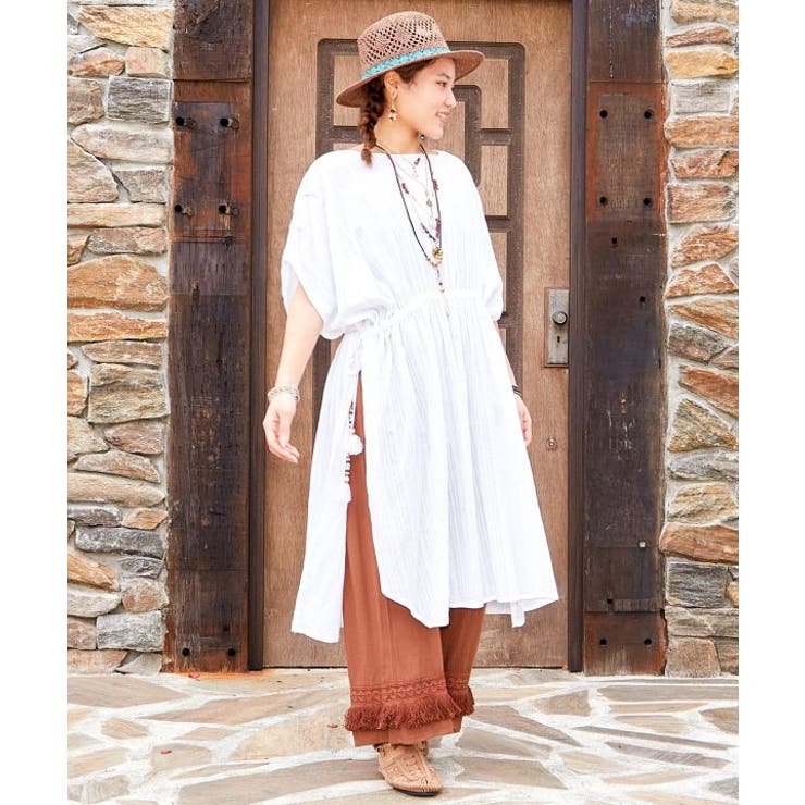 【チャイハネ】シャリンフリンジワイドパンツ | アミナコレクション  | 詳細画像3 