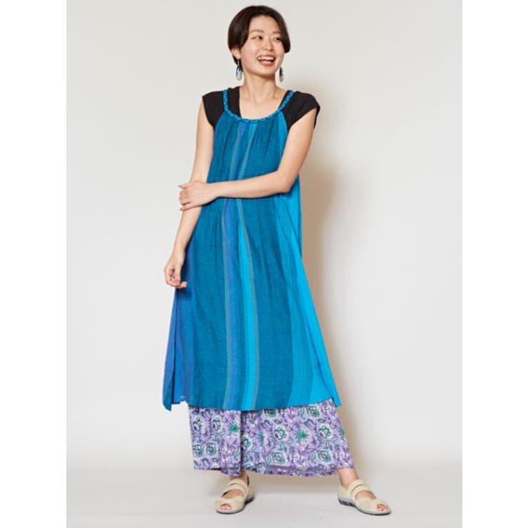 【チャイハネ】カラパナストライプワンピース | アミナコレクション  | 詳細画像4 