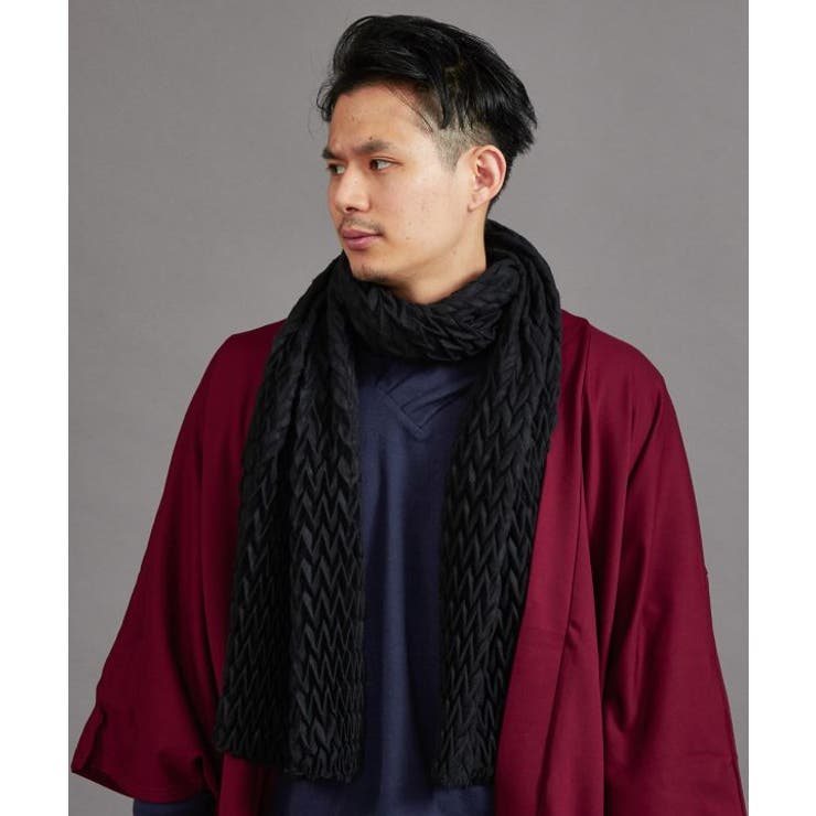 ブラック | 【カヤ】矢絣ショール | アミナコレクション 