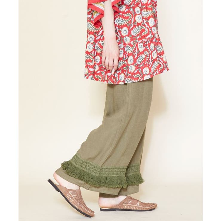 【チャイハネ】シャリンフリンジワイドパンツ | アミナコレクション  | 詳細画像5 