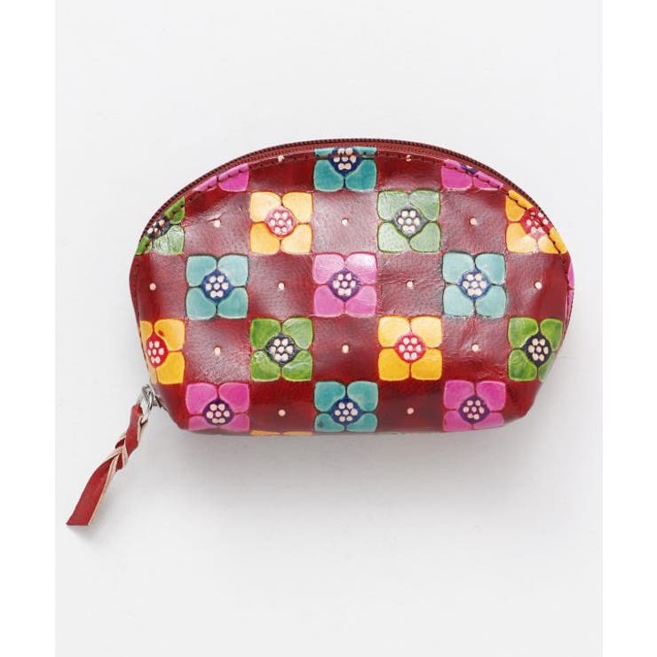 ブラウン系 | 【チャイハネ】インド伝統山羊革細工 サンティニミニポーチ | アミナコレクション 