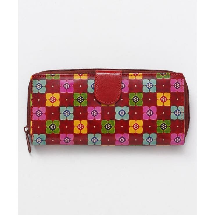 ブラウン系 | 【チャイハネ】インド伝統山羊革細工 サンティニウォレット 長財布 | アミナコレクション 