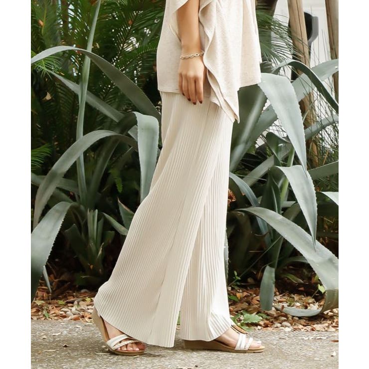 オフホワイト | 【カヒコ】プアラニプリーツパンツ | アミナコレクション 