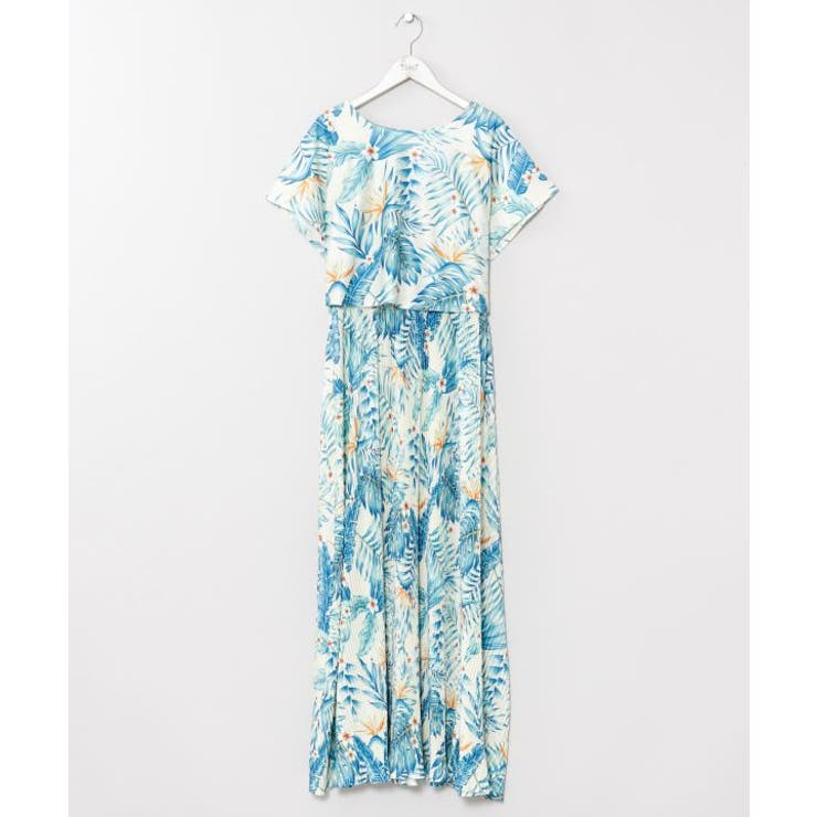 ホワイト×ブルー | 【カヒコ】プラマセットトップス＆ノースリーブワンピース | アミナコレクション 