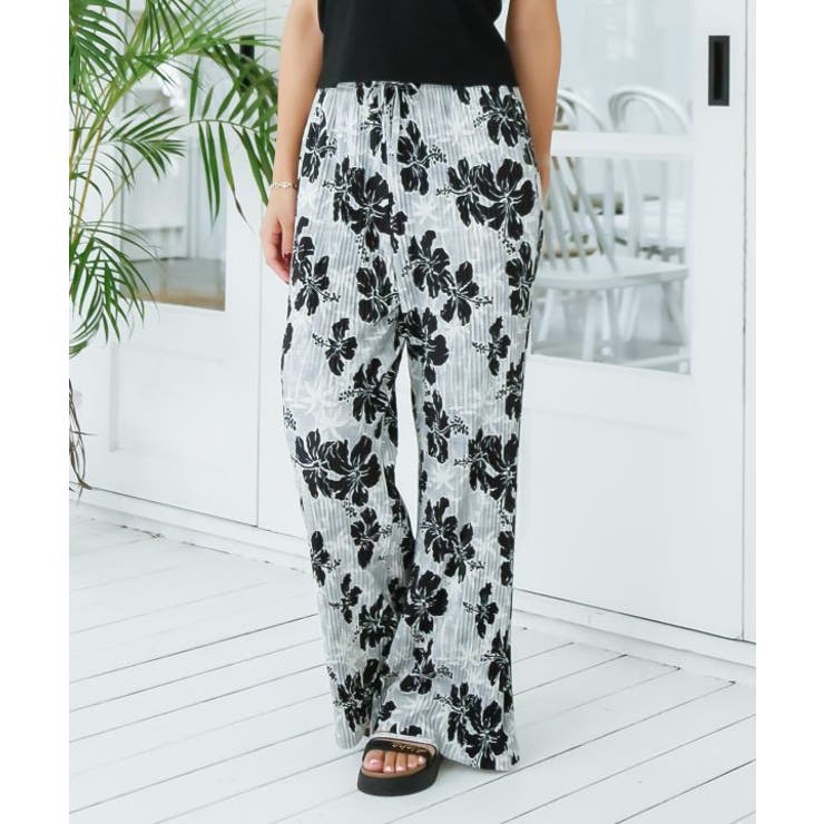 ブラック | 【カヒコ】プラマプリーツパンツ | アミナコレクション 