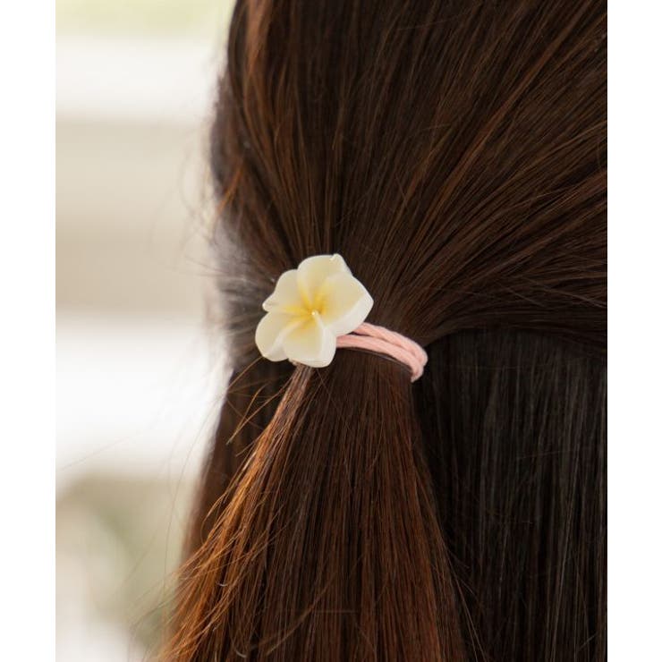 【カヒコ】プアプルメリア2本セットヘアゴム | アミナコレクション  | 詳細画像2 