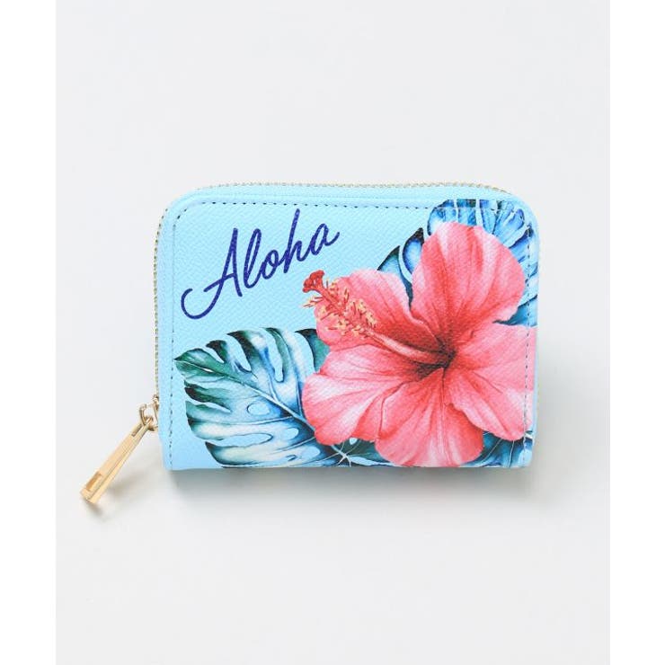 ブルー | 【カヒコ】アロアロミニウォレット | アミナコレクション 