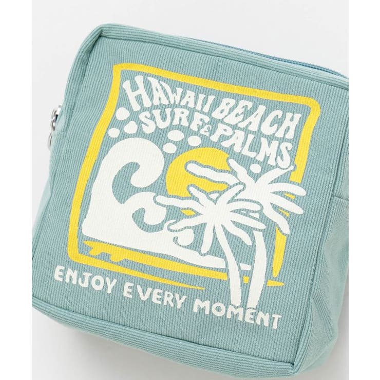 【カヒコ】ルルコーデュロイポーチ【SURF&Palms】 | アミナコレクション  | 詳細画像2 