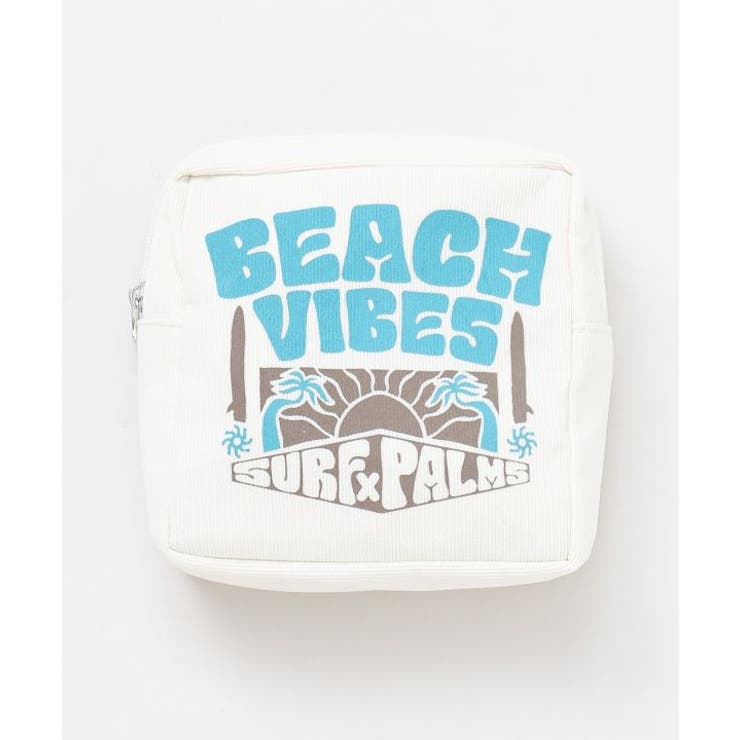 ホワイト | 【カヒコ】ルルコーデュロイポーチ【SURF&Palms】 | アミナコレクション 