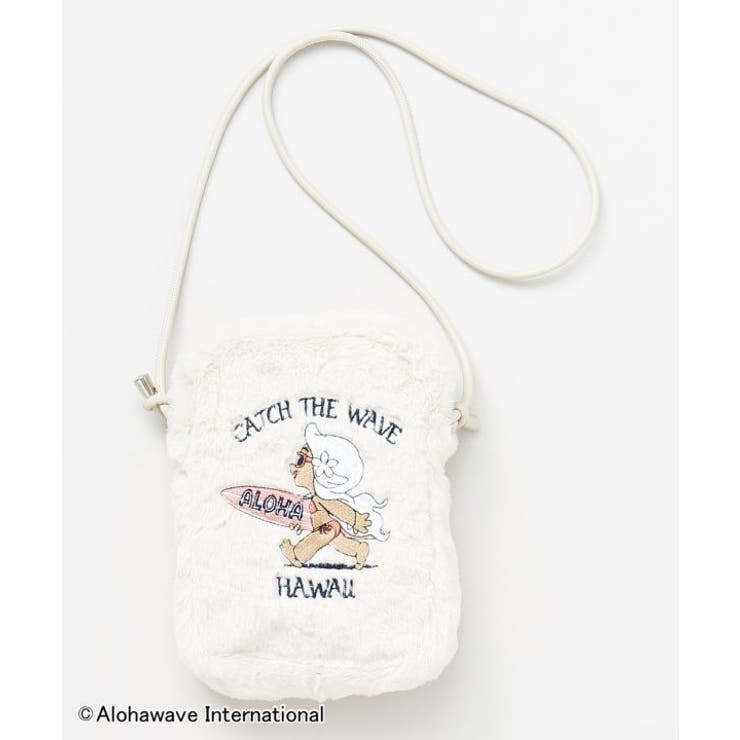 ホワイト | 【カヒコ】ファーミニショルダーバッグ【ALOHA MAPUA】 | アミナコレクション 