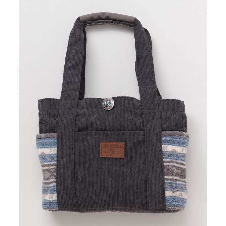 ブラック | 【カヒコ】ミリナコーデュロイ＆ボアトートバッグ | アミナコレクション 