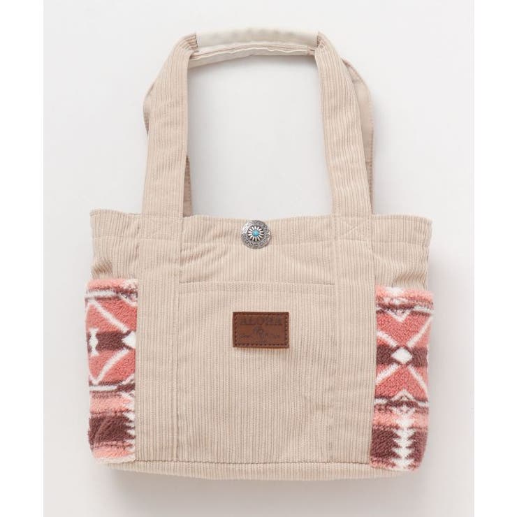 ベージュ | 【カヒコ】ミリナコーデュロイ＆ボアトートバッグ | アミナコレクション 
