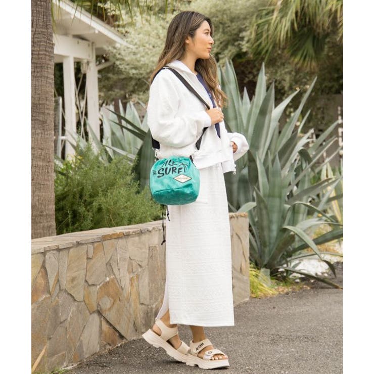 【カヒコ】レル巾着ショルダー＆ハンドバッグ2WAY【SURF&Palms】 | アミナコレクション  | 詳細画像1 