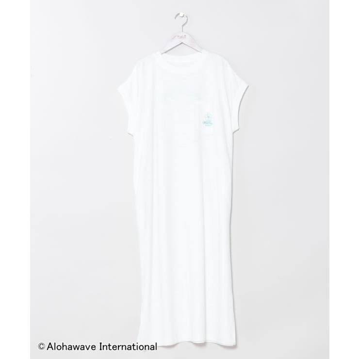 ホワイト | 【カヒコ】クーオコアTシャツワンピース【ALOHA MAPUA】 | アミナコレクション 