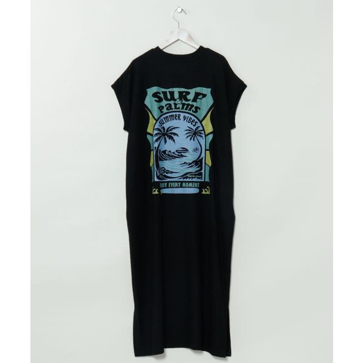 ブラック | 【カヒコ】ビーチリーワンピース【SURF&Palms】 | アミナコレクション 