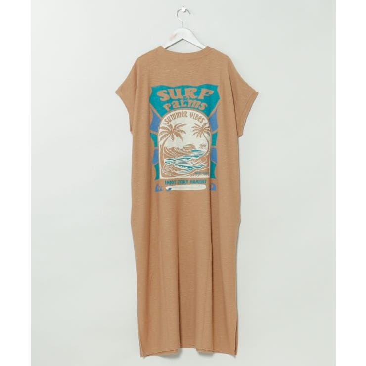 ベージュ | 【カヒコ】ビーチリーワンピース【SURF&Palms】 | アミナコレクション 