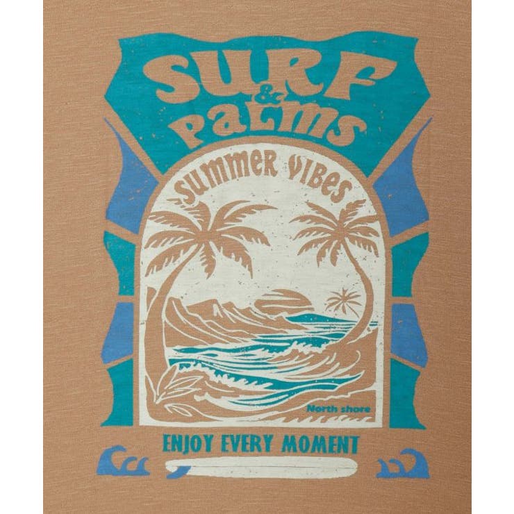 【カヒコ】ビーチリーメンズＴシャツ【SURF&Palms】 | アミナコレクション  | 詳細画像5 