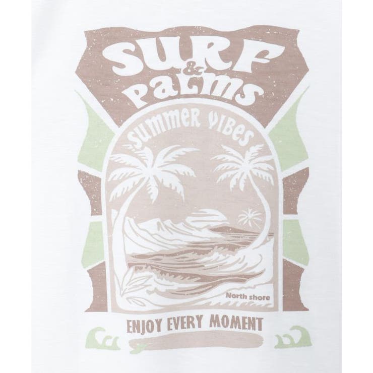 【カヒコ】ビーチリーメンズＴシャツ【SURF&Palms】 | アミナコレクション  | 詳細画像9 