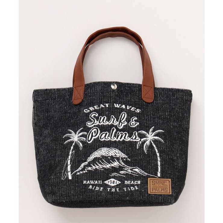 ブラック | 【カヒコ】カノアコーデュミニトートバッグ【SURF&Palms】 | アミナコレクション 