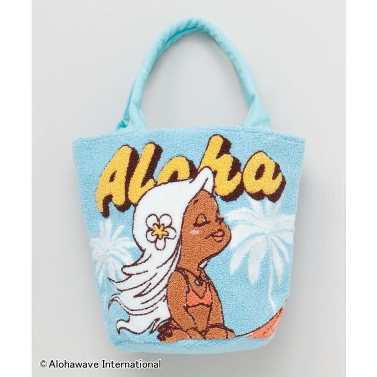ブルー | 【カヒコ】サガラ刺繍トートバッグ【ALOHA MAPUA】 | アミナコレクション 