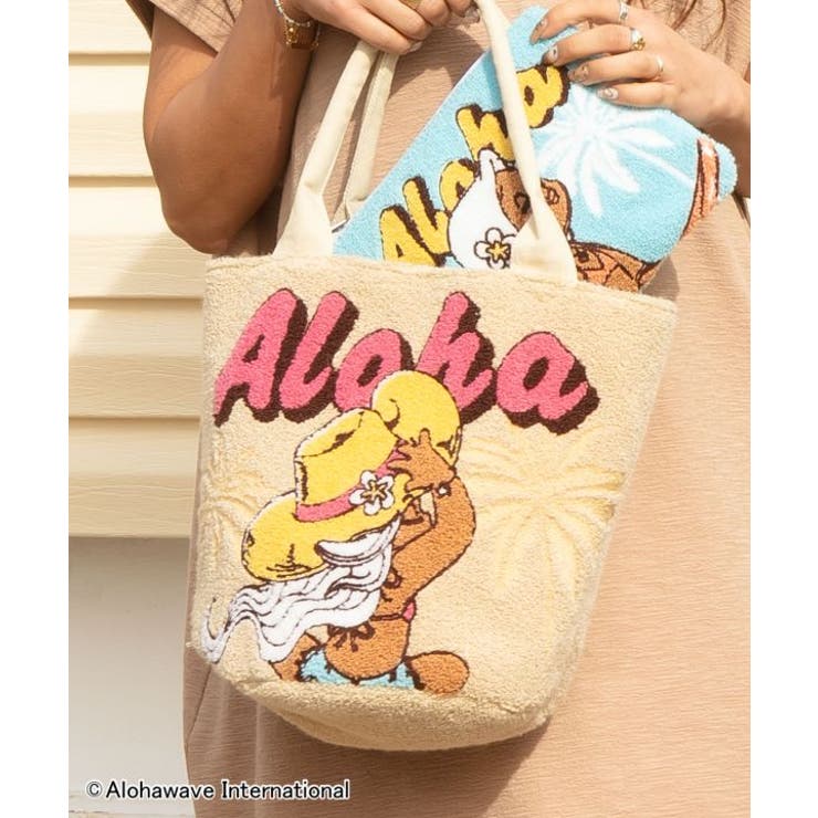 ベージュ | 【カヒコ】サガラ刺繍トートバッグ【ALOHA MAPUA】 | アミナコレクション 