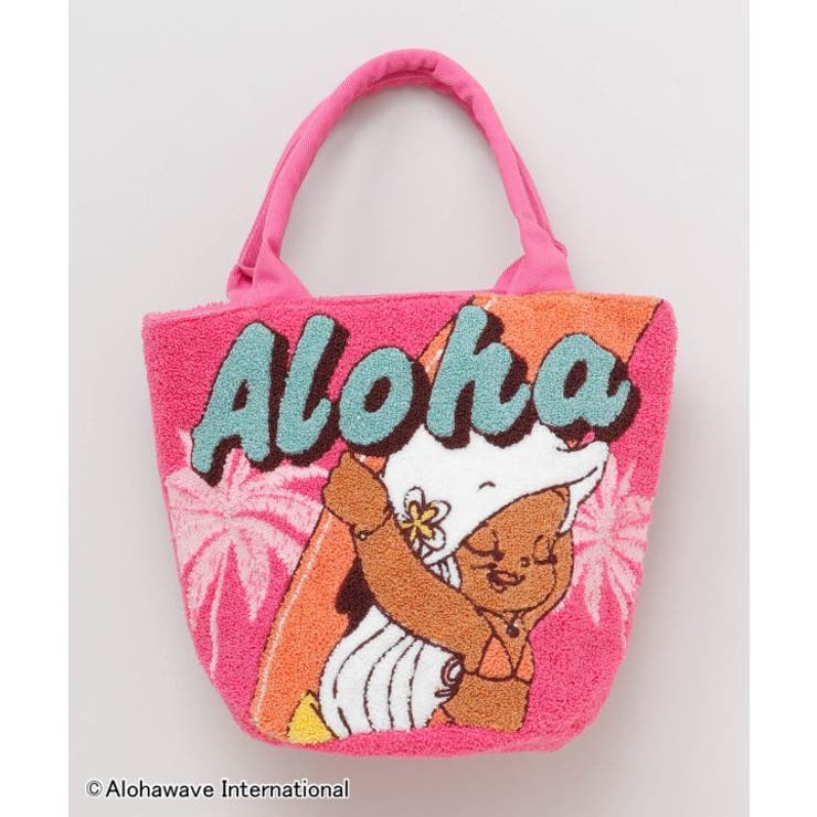 ピンク | 【カヒコ】サガラ刺繍トートバッグ【ALOHA MAPUA】 | アミナコレクション 