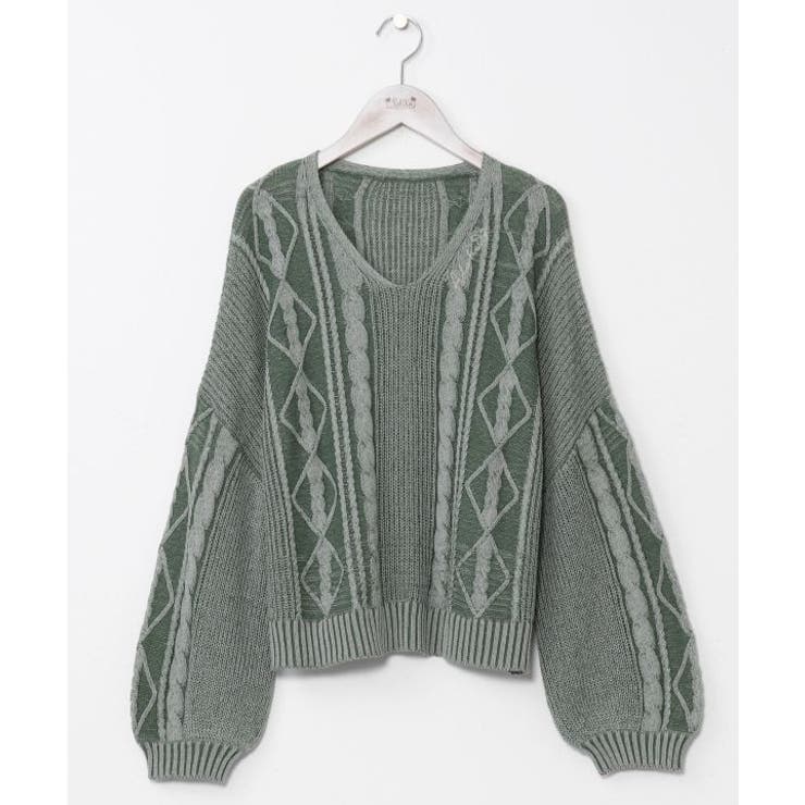 カーキ | 【カヒコ】オプアコットンニットトップス | アミナコレクション 