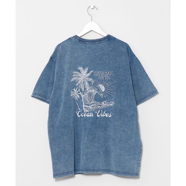 ライトブルー | 【カヒコ】ケオキメンズTシャツ【SURF&Palms】 | アミナコレクション 