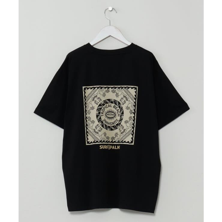 ブラック | 【カヒコ】【UVカット加工】アラホウメンズＴシャツ【SURF&Palms】 | アミナコレクション