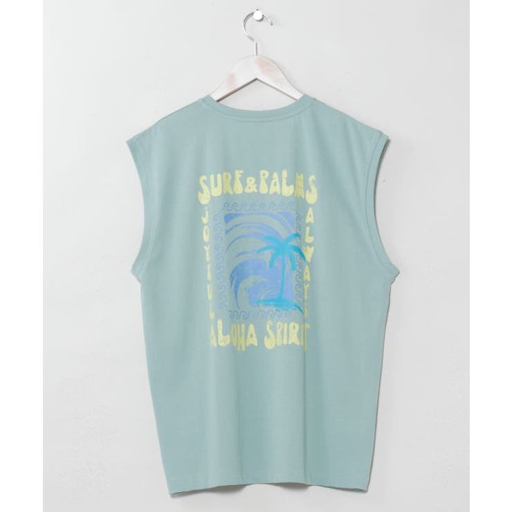 グリーン系その他 | 【カヒコ】【UVカット加工】アラホウメンズタンクトップ【SURF&Palms】 | アミナコレクション