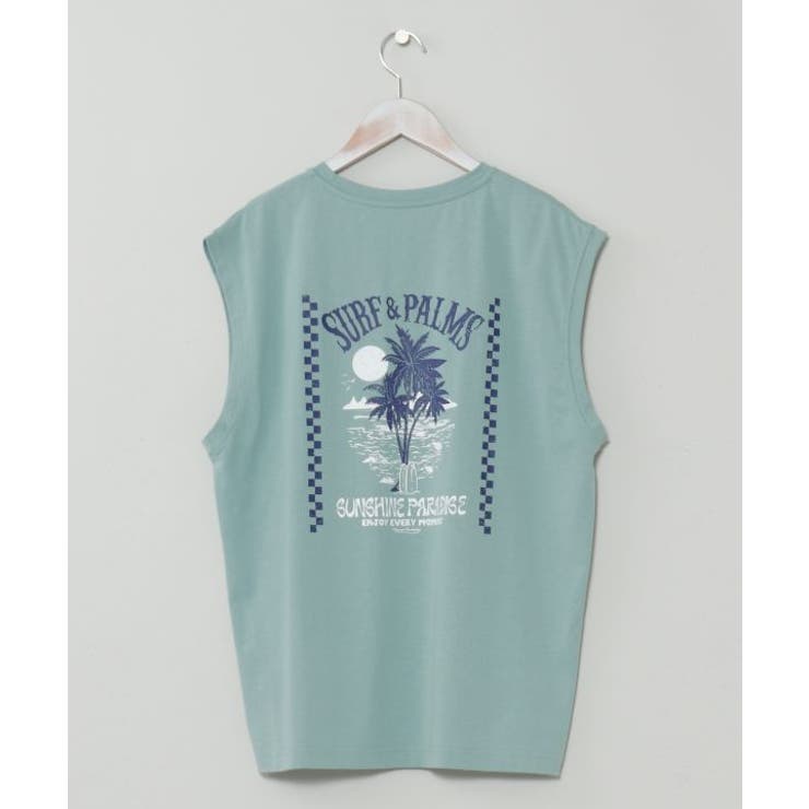 ミント | 【カヒコ】【UVカット加工】アラホウメンズタンクトップ【SURF&Palms】 | アミナコレクション