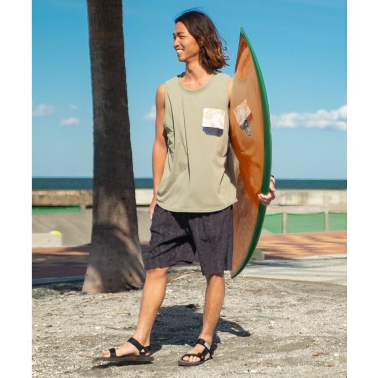 【カヒコ】【UVカット加工】フーラリメンズタンクトップ | アミナコレクション  | 詳細画像1 