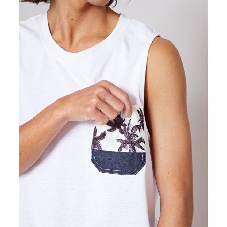 【カヒコ】【UVカット加工】フーラリメンズタンクトップ | アミナコレクション  | 詳細画像9 