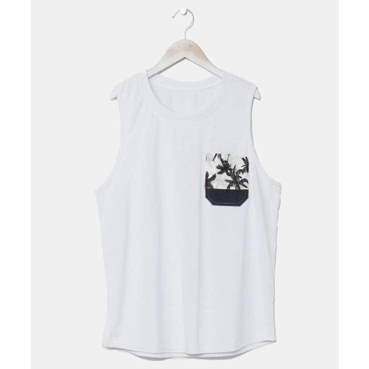 ホワイト | 【カヒコ】【UVカット加工】フーラリメンズタンクトップ | アミナコレクション 