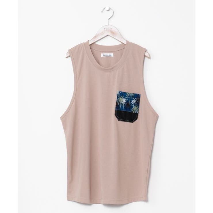 ベージュ | 【カヒコ】【UVカット加工】フーラリメンズタンクトップ | アミナコレクション 