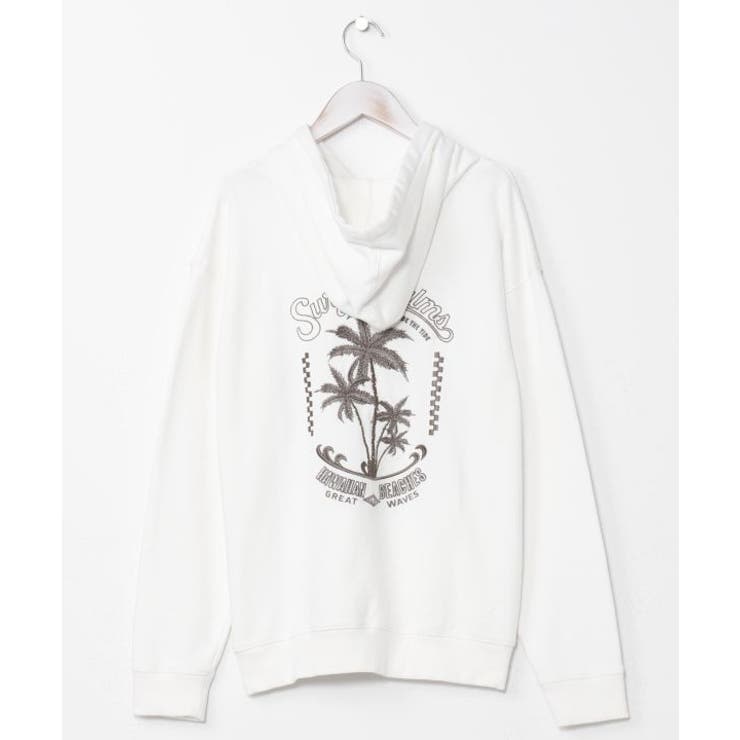 ホワイト | 【カヒコ】ホブグッドメンズフードトップス【SURF&Palms】 | アミナコレクション