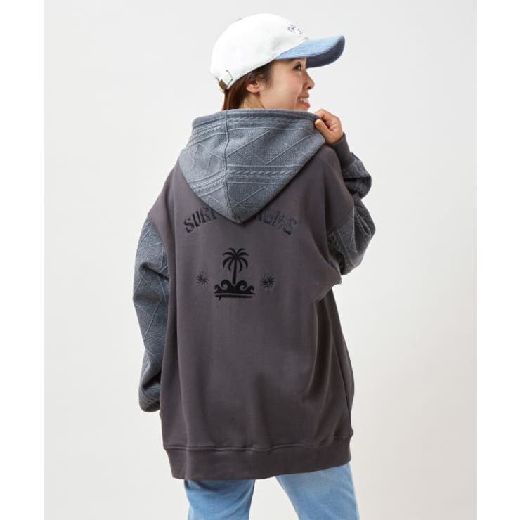 【カヒコ】ダミアンメンズジップアップパーカー【SURF&Palms】 | アミナコレクション | 詳細画像8 