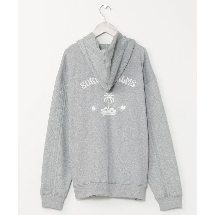 グレー | 【カヒコ】ダミアンメンズジップアップパーカー【SURF&Palms】 | アミナコレクション