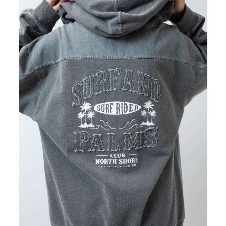 【カヒコ】ショアメンズジップアップパーカー【SURF&Palms】 | アミナコレクション  | 詳細画像14 