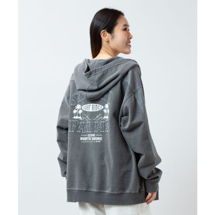 【カヒコ】ショアメンズジップアップパーカー【SURF&Palms】 | アミナコレクション  | 詳細画像8 