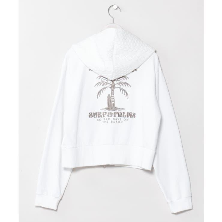 ホワイト | 【カヒコ】カホアジップパーカー【SURF&Palms】 | アミナコレクション 