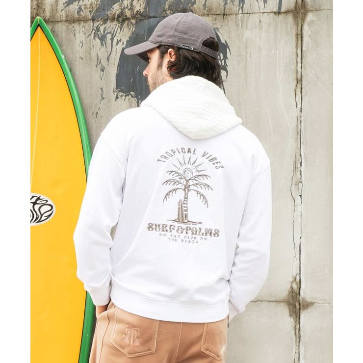 ホワイト | 【カヒコ】カホアメンズトップス【SURF&Palms】 | アミナコレクション 